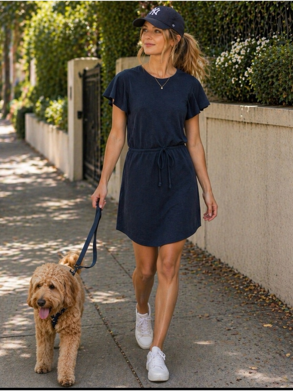 Paige Brielle Navy Drawstring mini dress, women’s size small.
